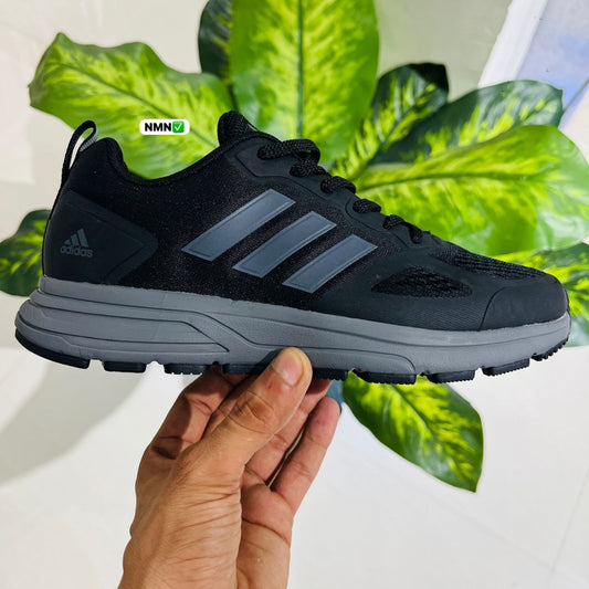 Shoes adidas run black grey