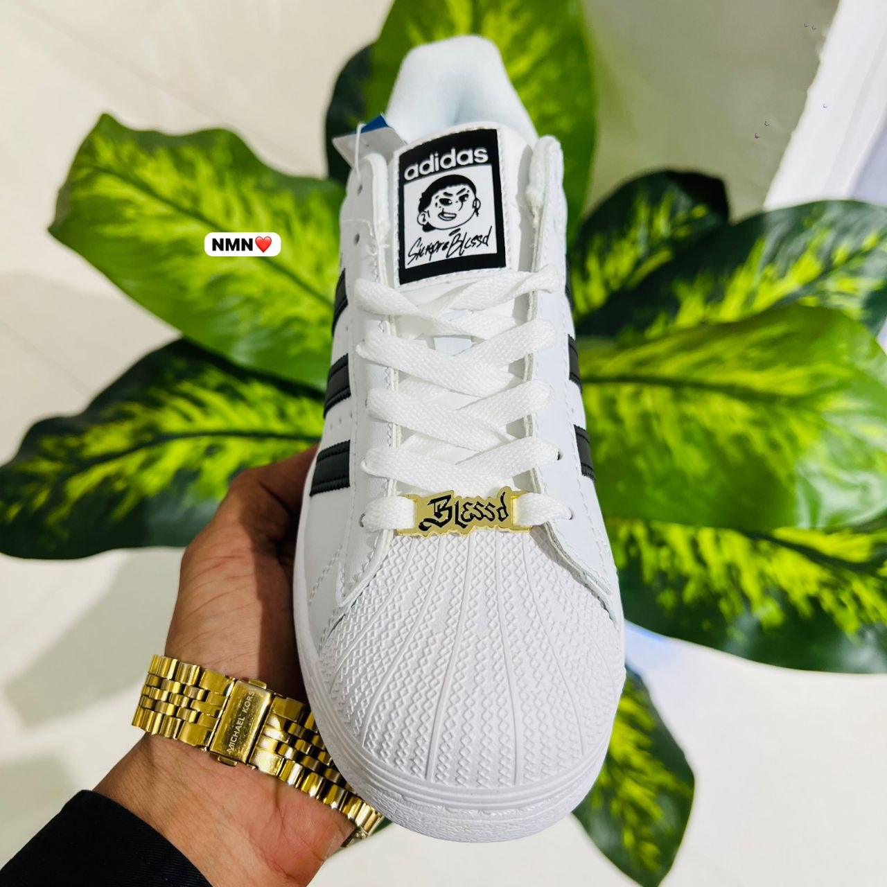 Shoes Adidas superstar white blessed