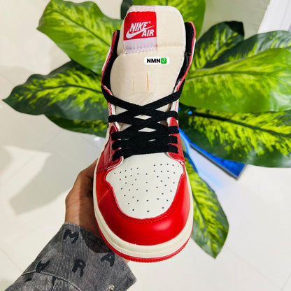 Shoes nike air jordan 1 high red white