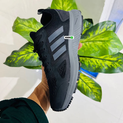 Shoes adidas run black grey
