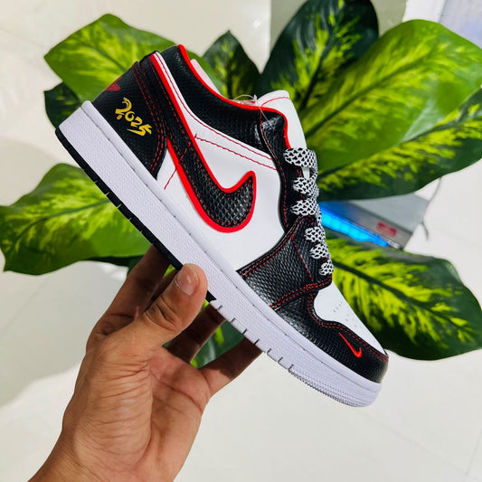 Shoes nike air jordan 1 low 2025 black white red