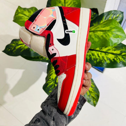 Shoes nike air jordan 1 high red white