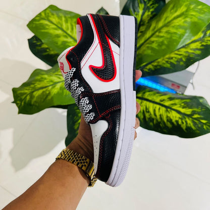 Shoes nike air jordan 1 low 2025 black white red
