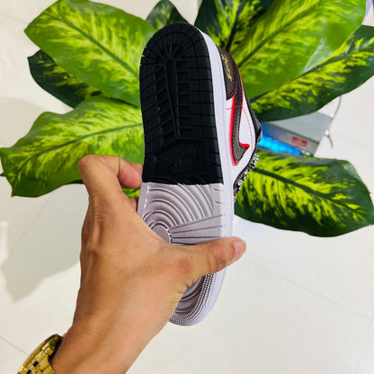 Shoes nike air jordan 1 low 2025 black white red