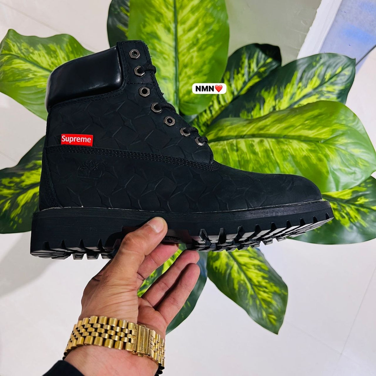 Shoes Timberland x supreme black