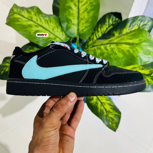 Shoes Nike travis scott jack cactus air jordan 1 low black tiffany blue