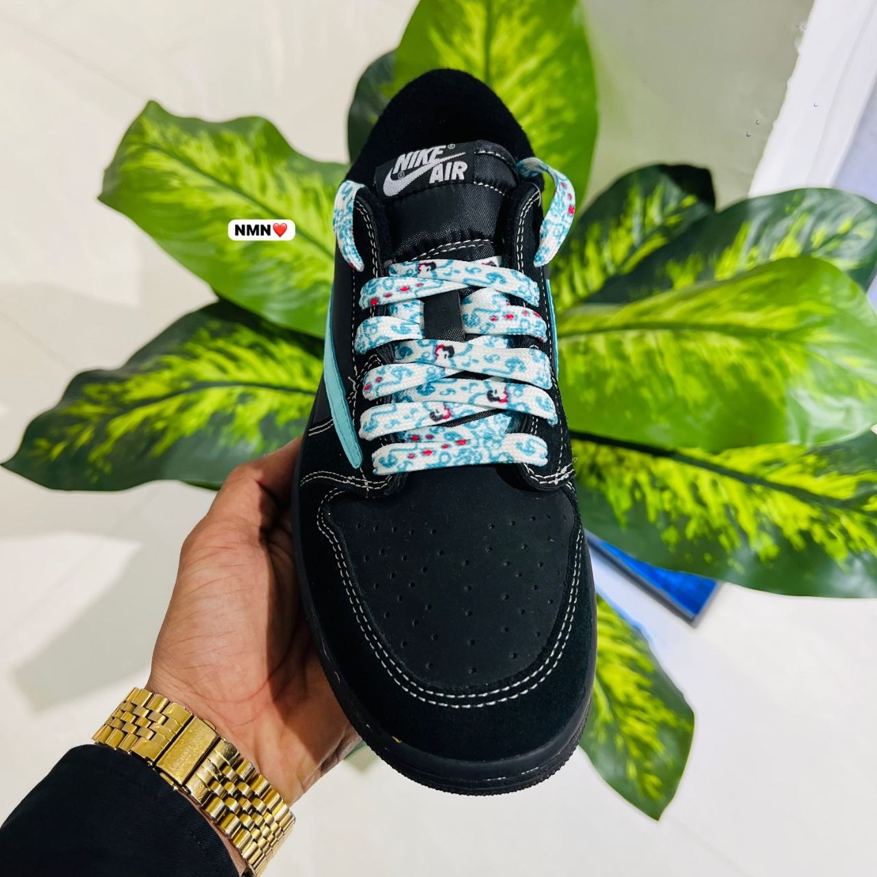 Shoes Nike travis scott jack cactus air jordan 1 low black tiffany blue