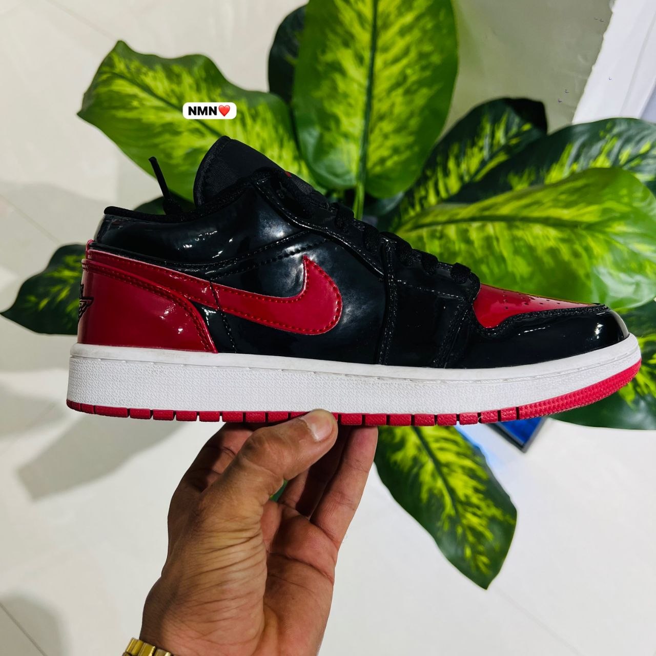 Shoes Nike air jordan 1 patent black red
