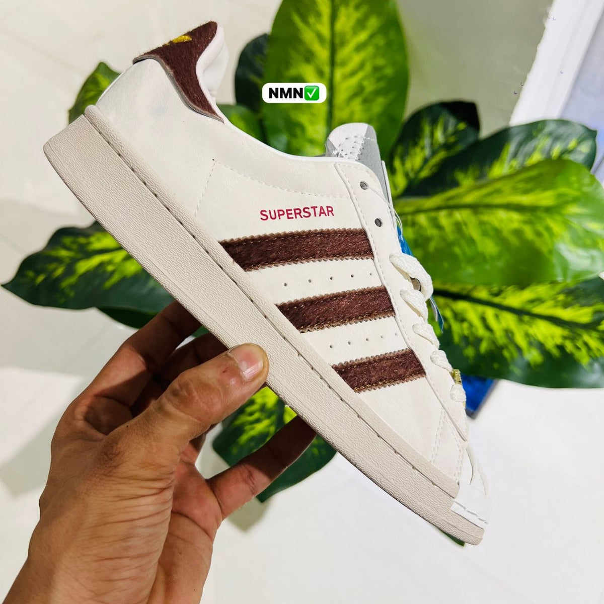Shoes adidas superstar british white brown