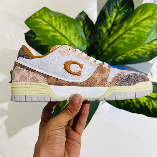 Shoes coach white grey brown