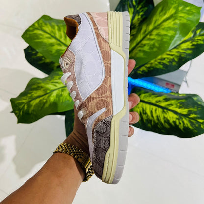 Shoes coach white grey brown