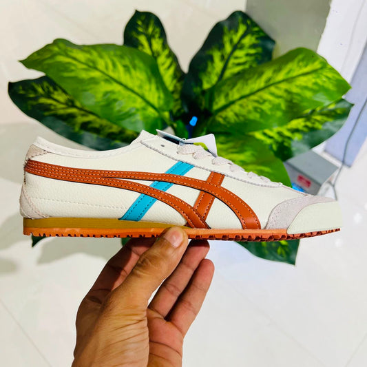Shoes asics onitsuka tiger british white rust blue