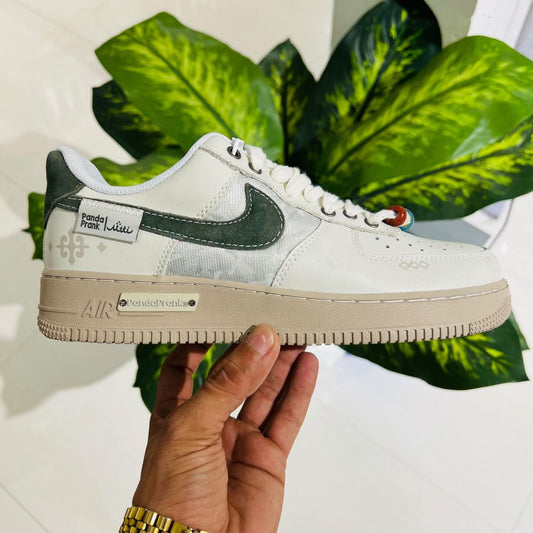 Shoes nike airforce 1 low panda prank grey green