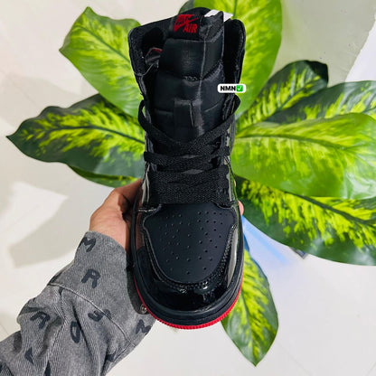 Shoes nike air jordan 1 high painted black red soul