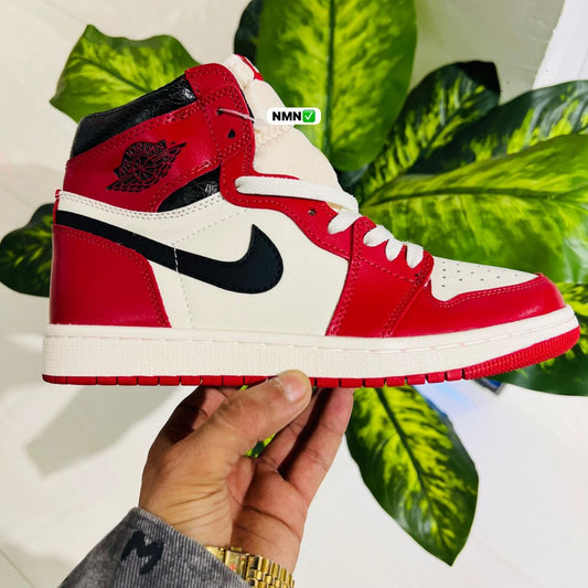 Shoes nike air jordan 1 high red white
