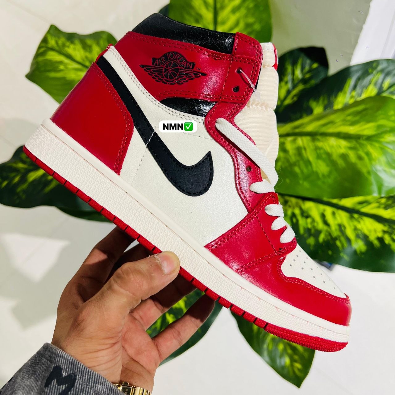Shoes nike air jordan 1 high red white