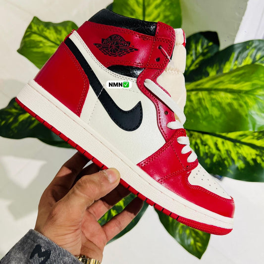 Shoes nike air jordan 1 high red white