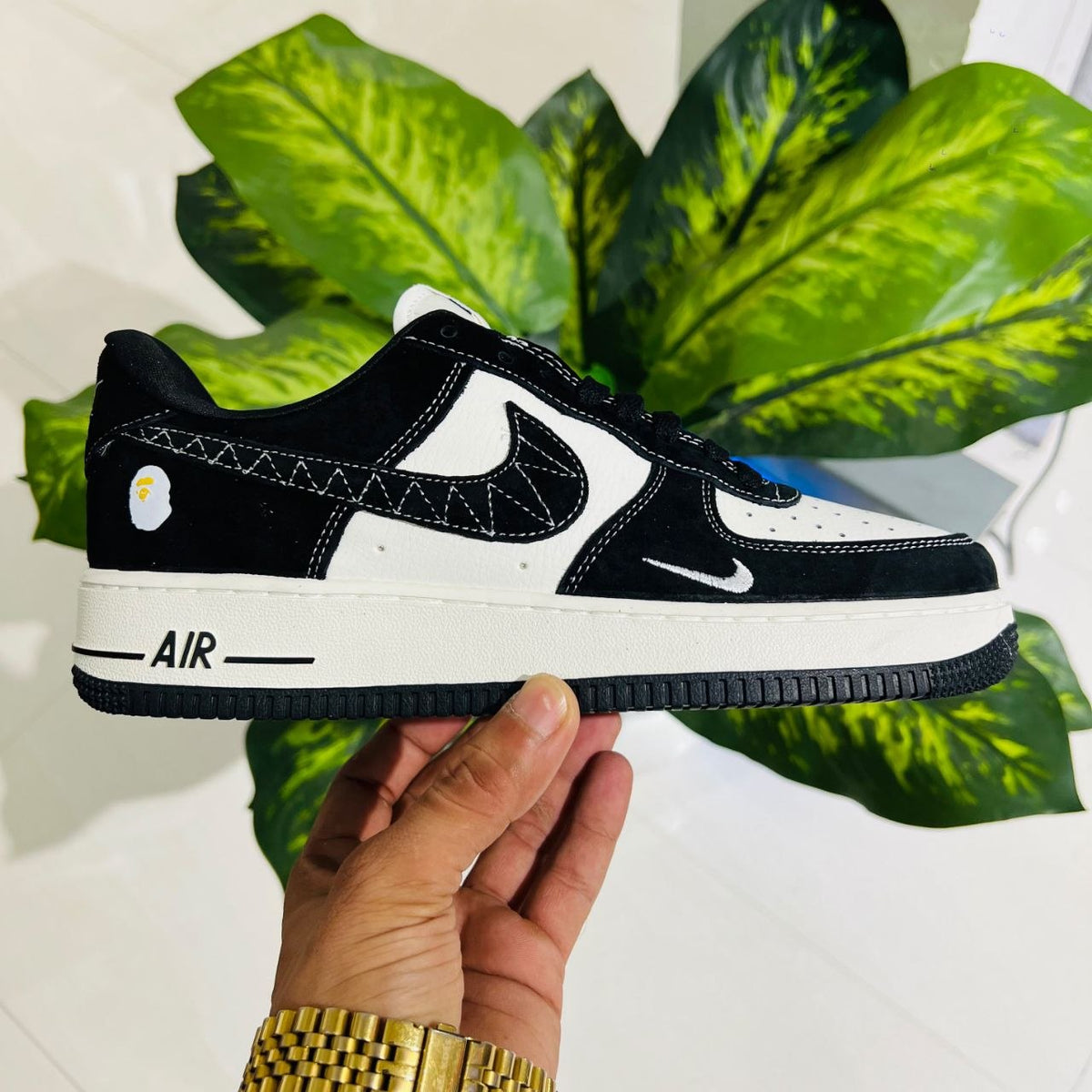 Shoes nike airforce 1 low black british white