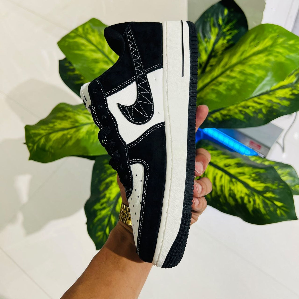 Shoes nike airforce 1 low black british white