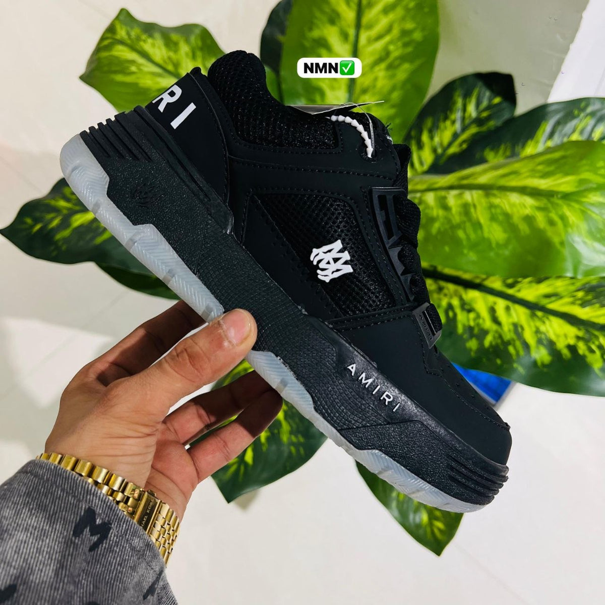 Shoes amiri trainer black grey