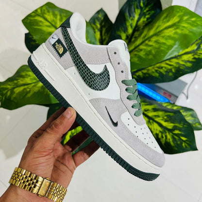 Shoes nike airforce 1 low x the north face grey green