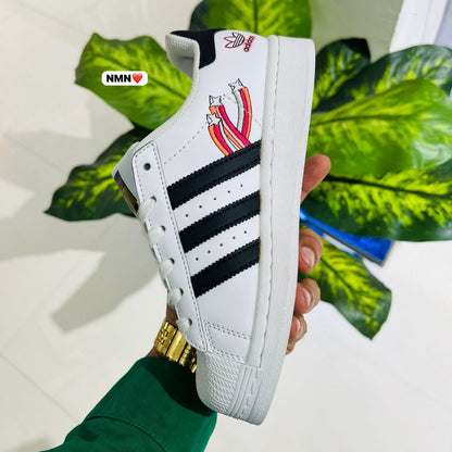 Shoes Adidas superstar white black