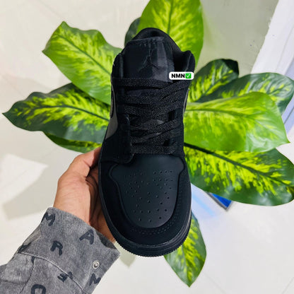 Shoes nike air jordan 1 low suede leather black