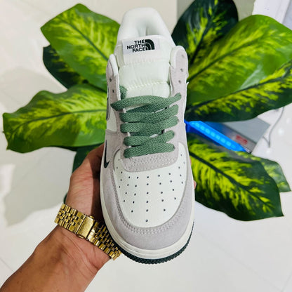 Shoes nike airforce 1 low x the north face grey green