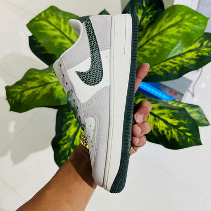 Shoes nike airforce 1 low x the north face grey green