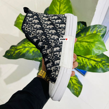 Shoes Dior high milange black white