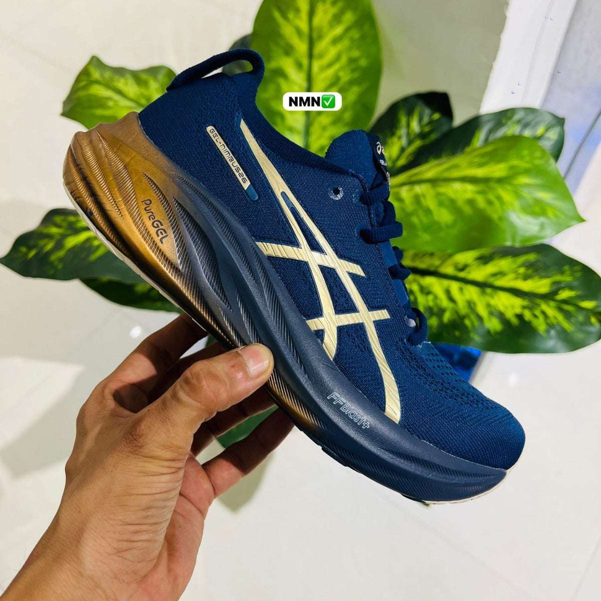 Shoes asics pure gel FF blast blue golden