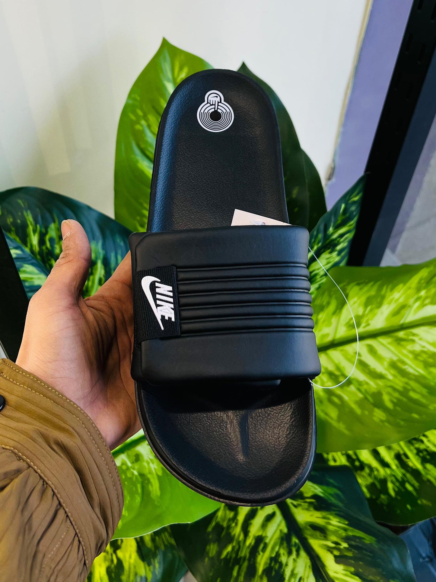 Slippers nike all black velcro