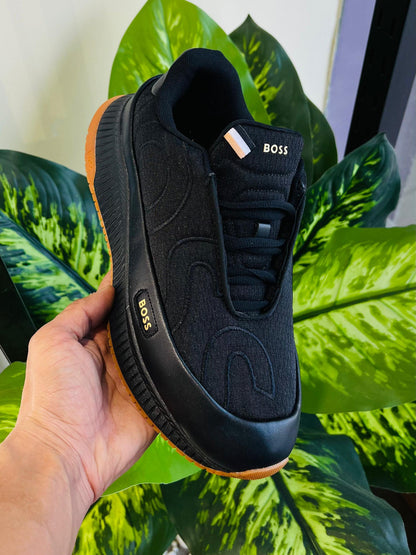 Shoes boss black top british brown sole bottom