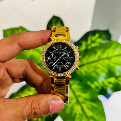 Girls watch mk gold black