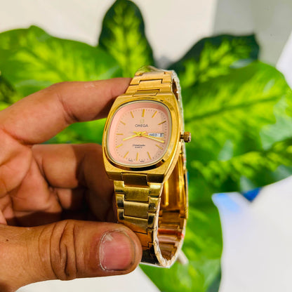 Watch unisex omega gold peach