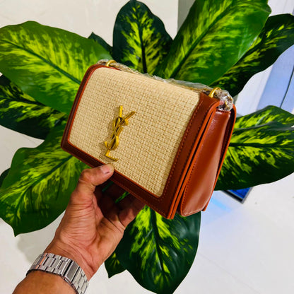 Ladies purse ysl off white brown matching