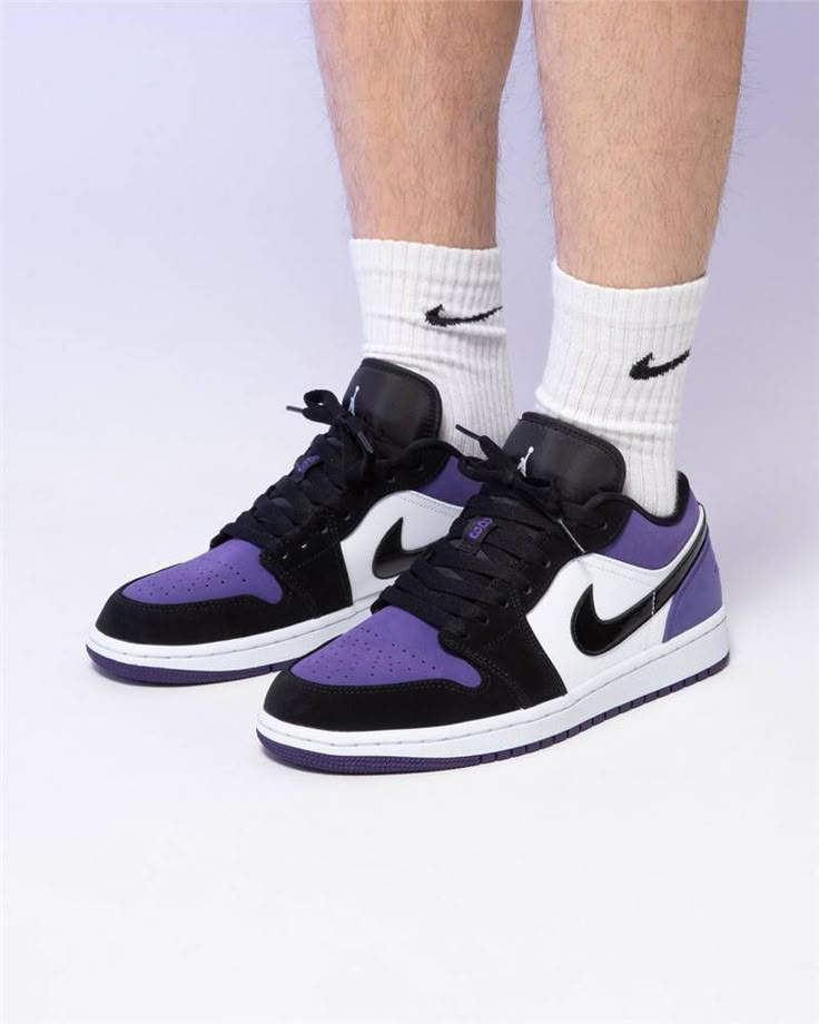 Shoes nike air jordan 1 purple low