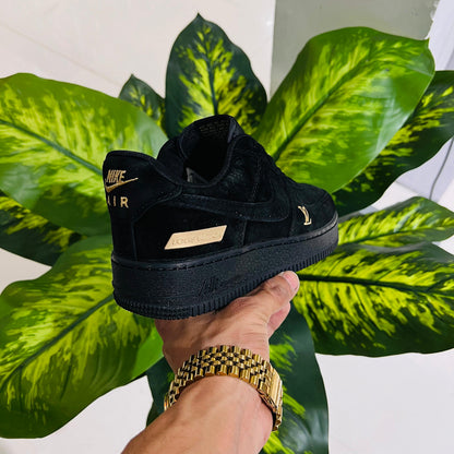 Shoes nike airforce 1 x lv black golden