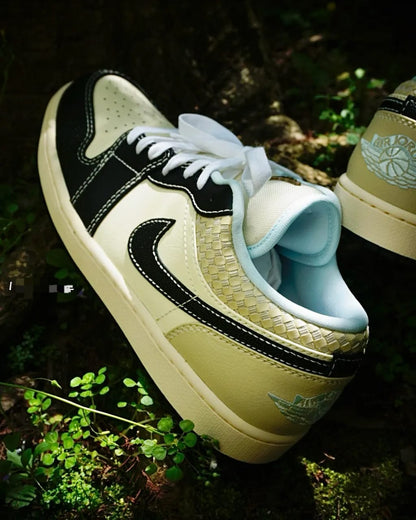 Shoes nike air jordan 1  low coconut milk cream black matching