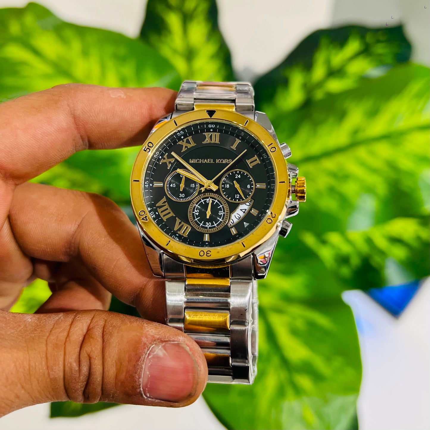 Watch mk gold silver black