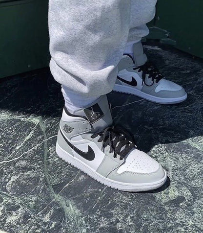 Shoes nike air jordan 1 grey black high
