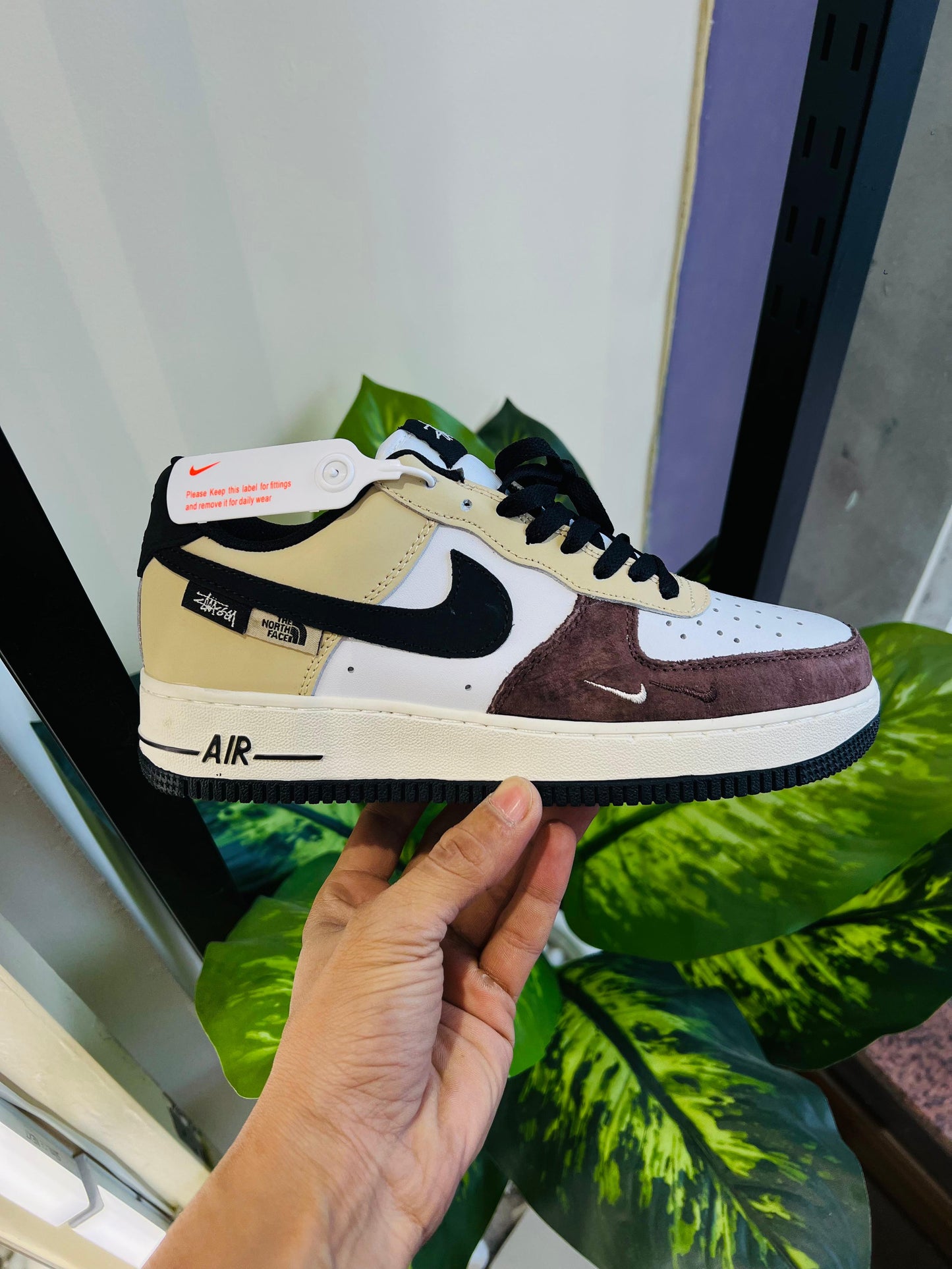 Shoes nike airforce 1 x the north face x stussy