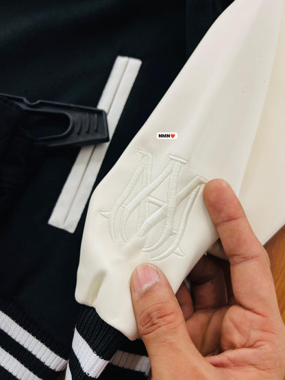Jacket varsity amiri white black