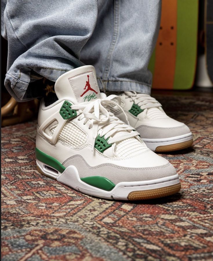 Shoes jordan retro 4 pine green