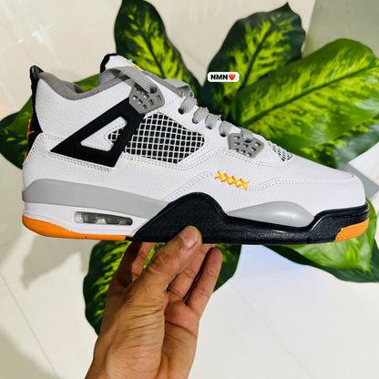 Shoes nike air jordan retro 4 white orange