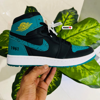 Shoes nike air jordan 1 change 1961 green black