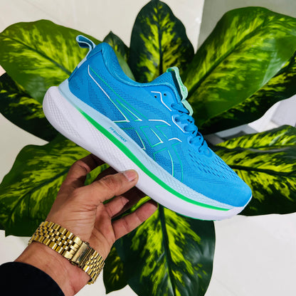 Shoes asics blue running