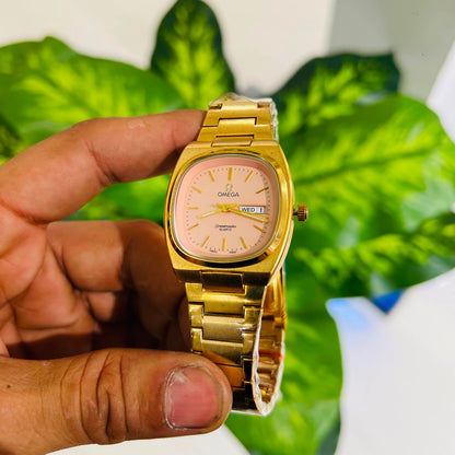 Watch unisex omega gold peach