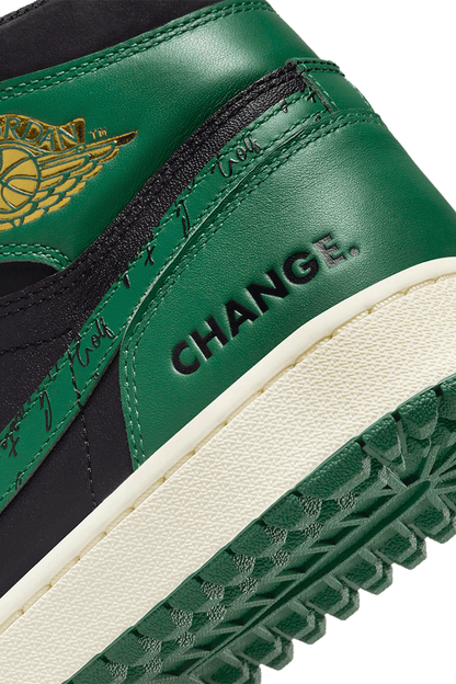 Shoes nike Air Jordan 1 High G x Eastside Golf Black and Malachite the change 1961