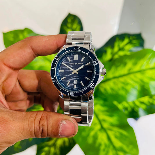 Watch silver blue